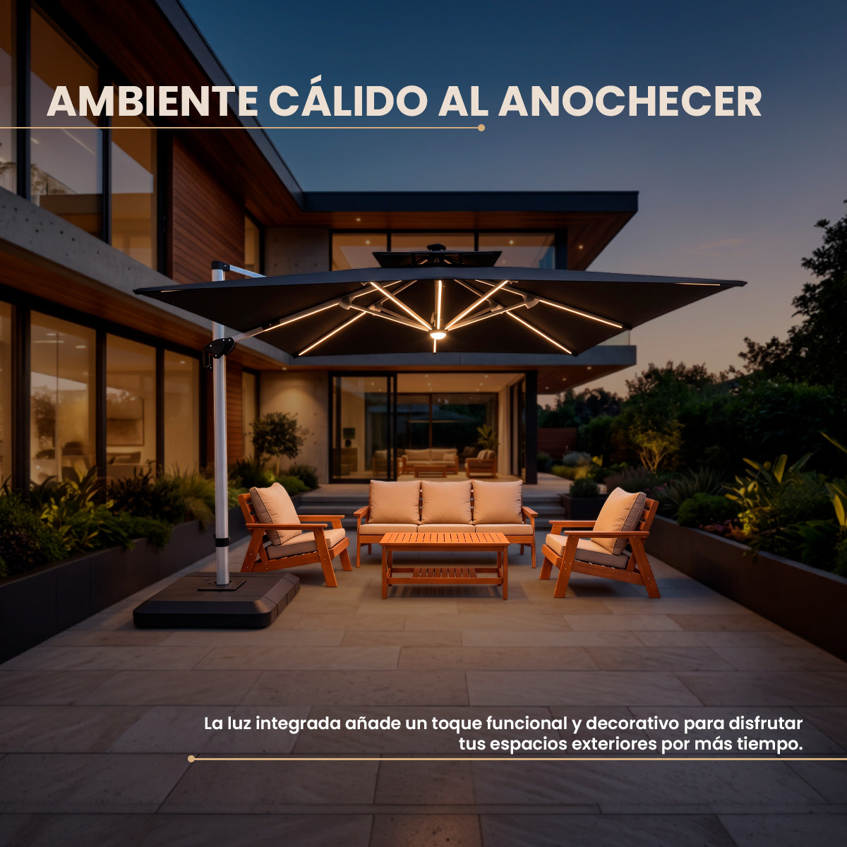 Sombrilla para Jardín Cuadrada Eclipse