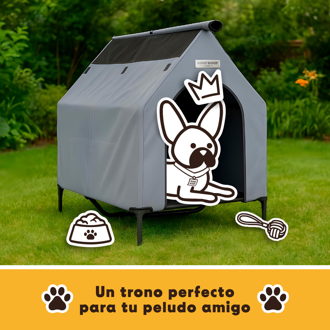 Casa campaña para perros portátil, piso elevado
