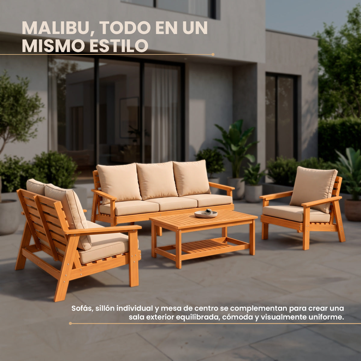 Juego de Sala Malibu para Exterior