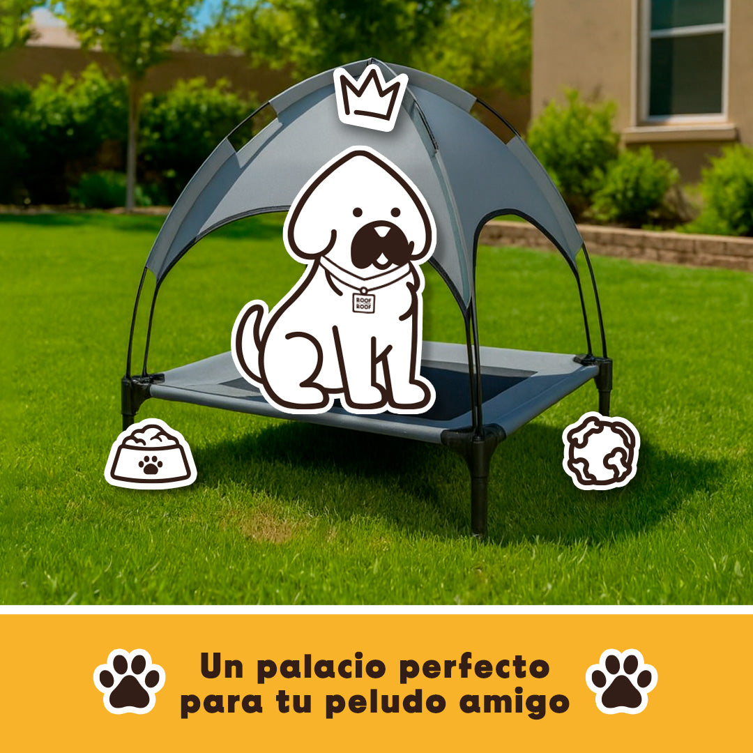 Cama Elevada con Toldo para perro, portátil