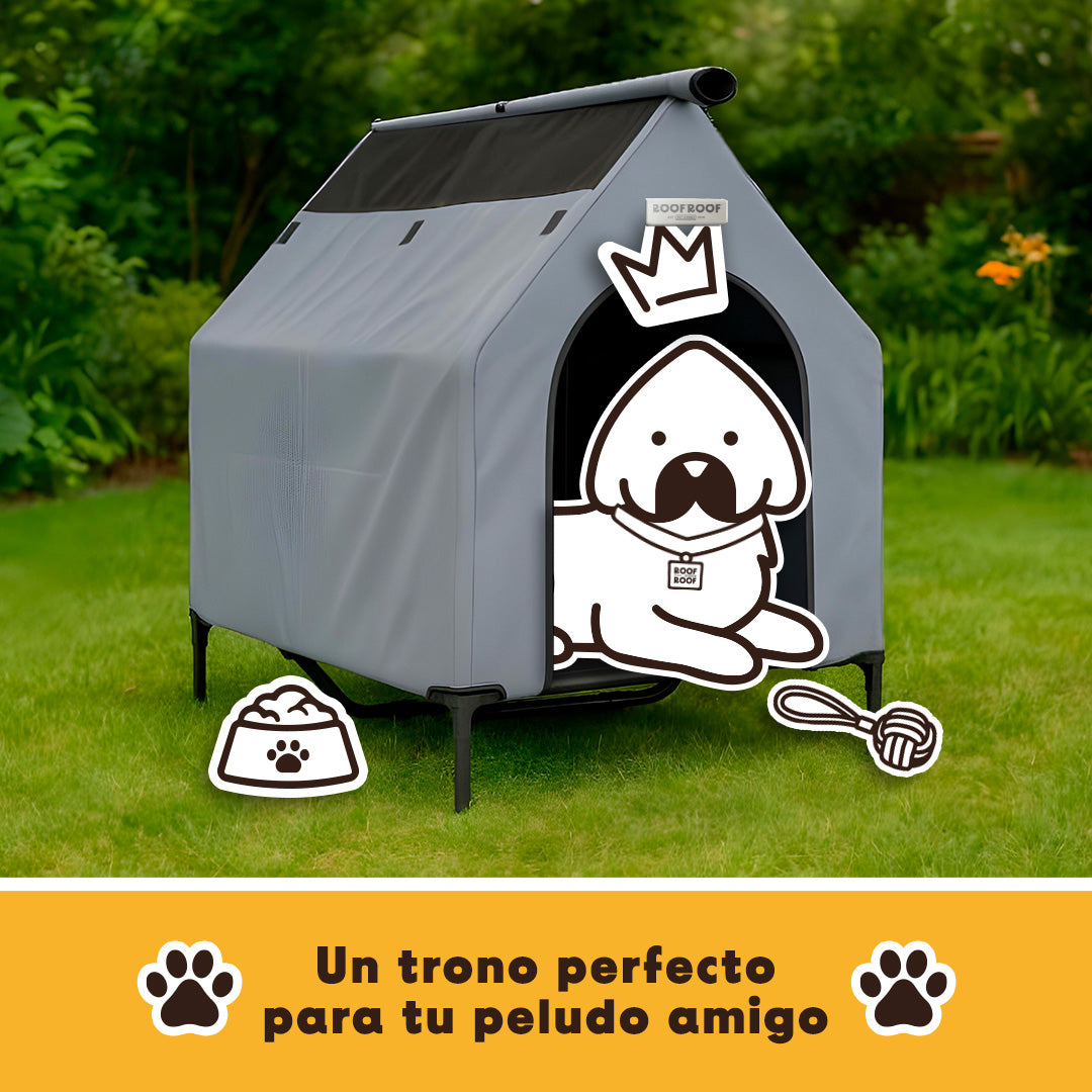 Casa campaña para perros portátil, piso elevado