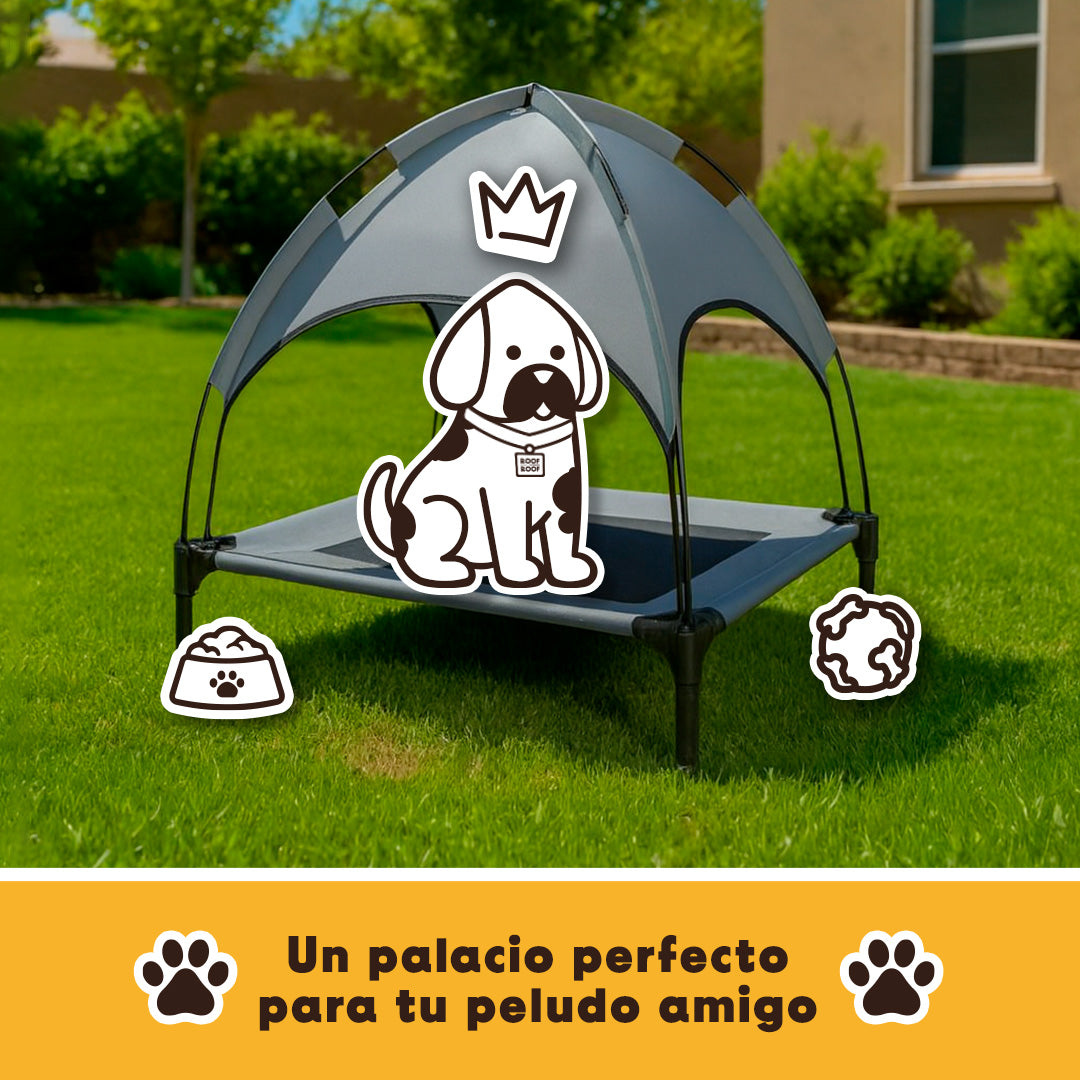 Cama Elevada con Toldo para perro, portátil