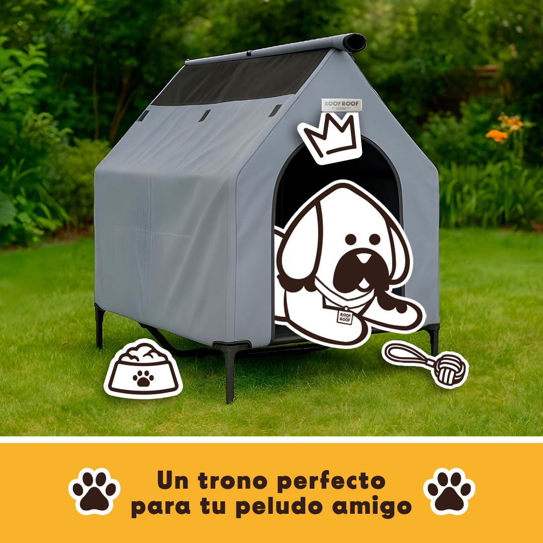 Casa campaña para perros portátil, piso elevado