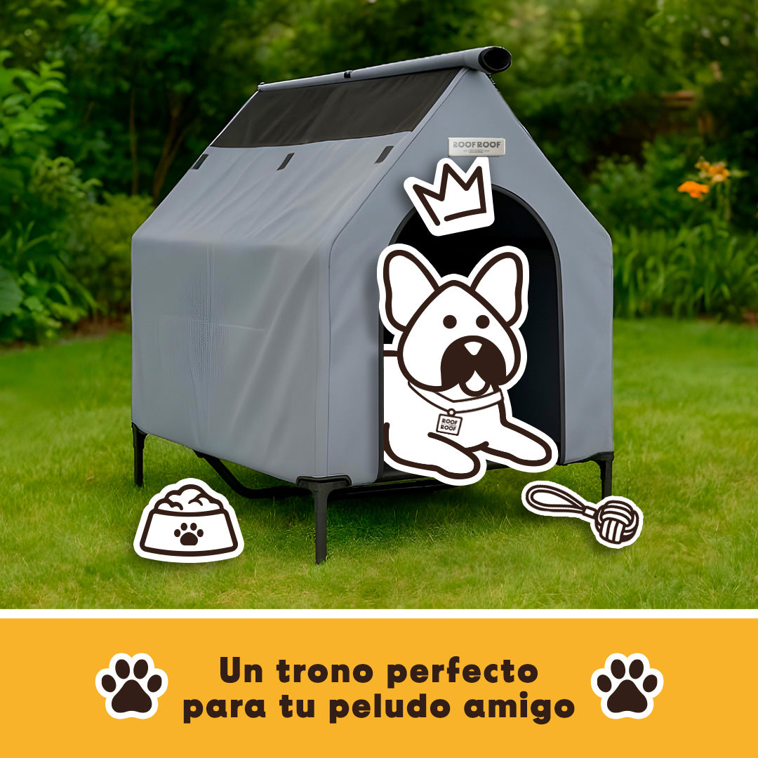 Casa campaña para perros portátil, piso elevado