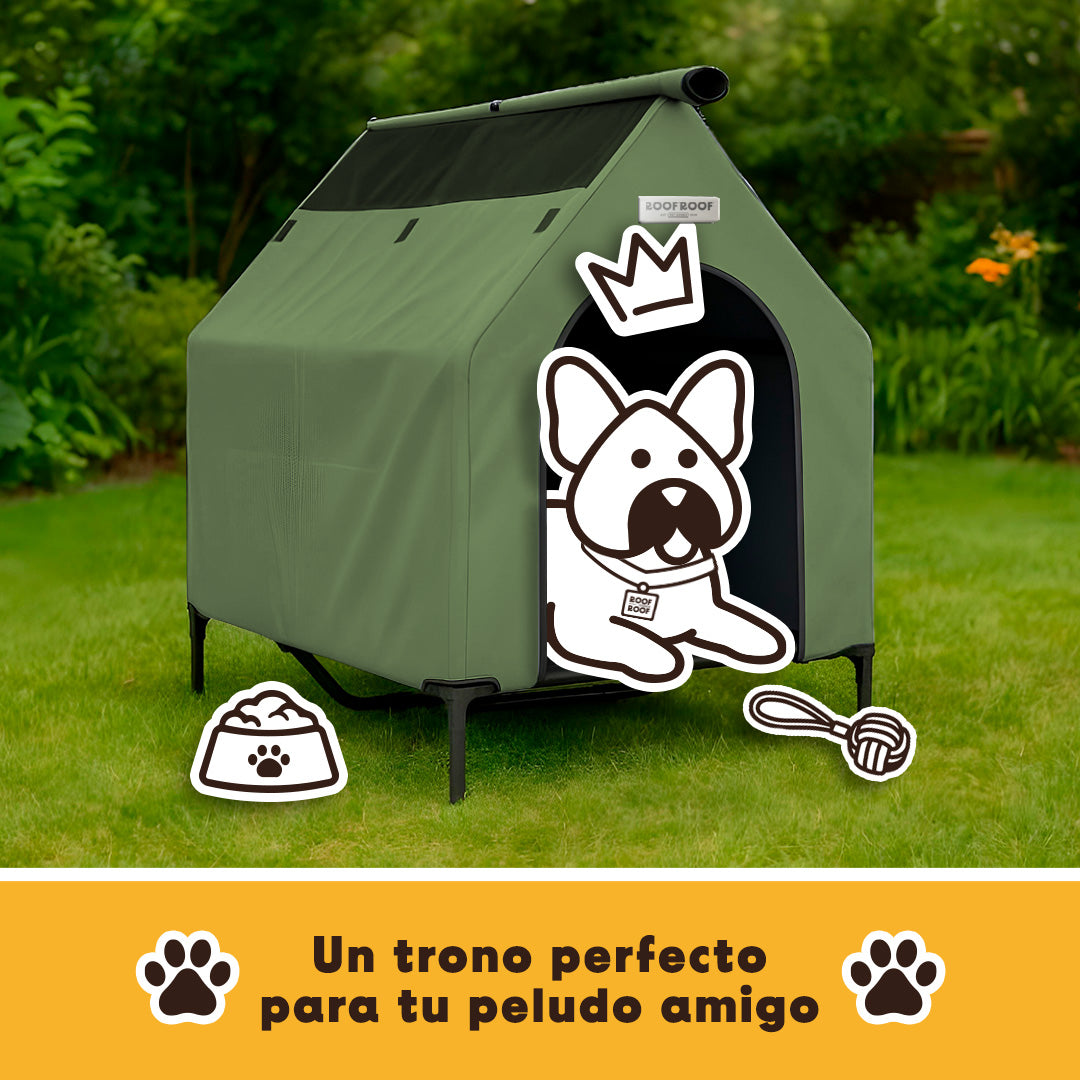 Casa campaña para perros portátil, piso elevado