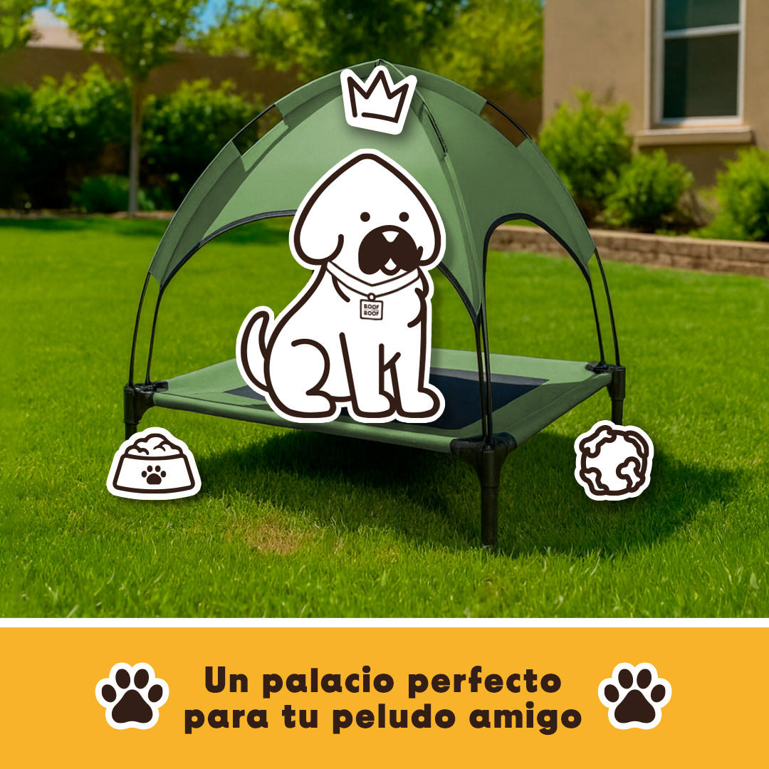 Cama Elevada con Toldo para perro, portátil