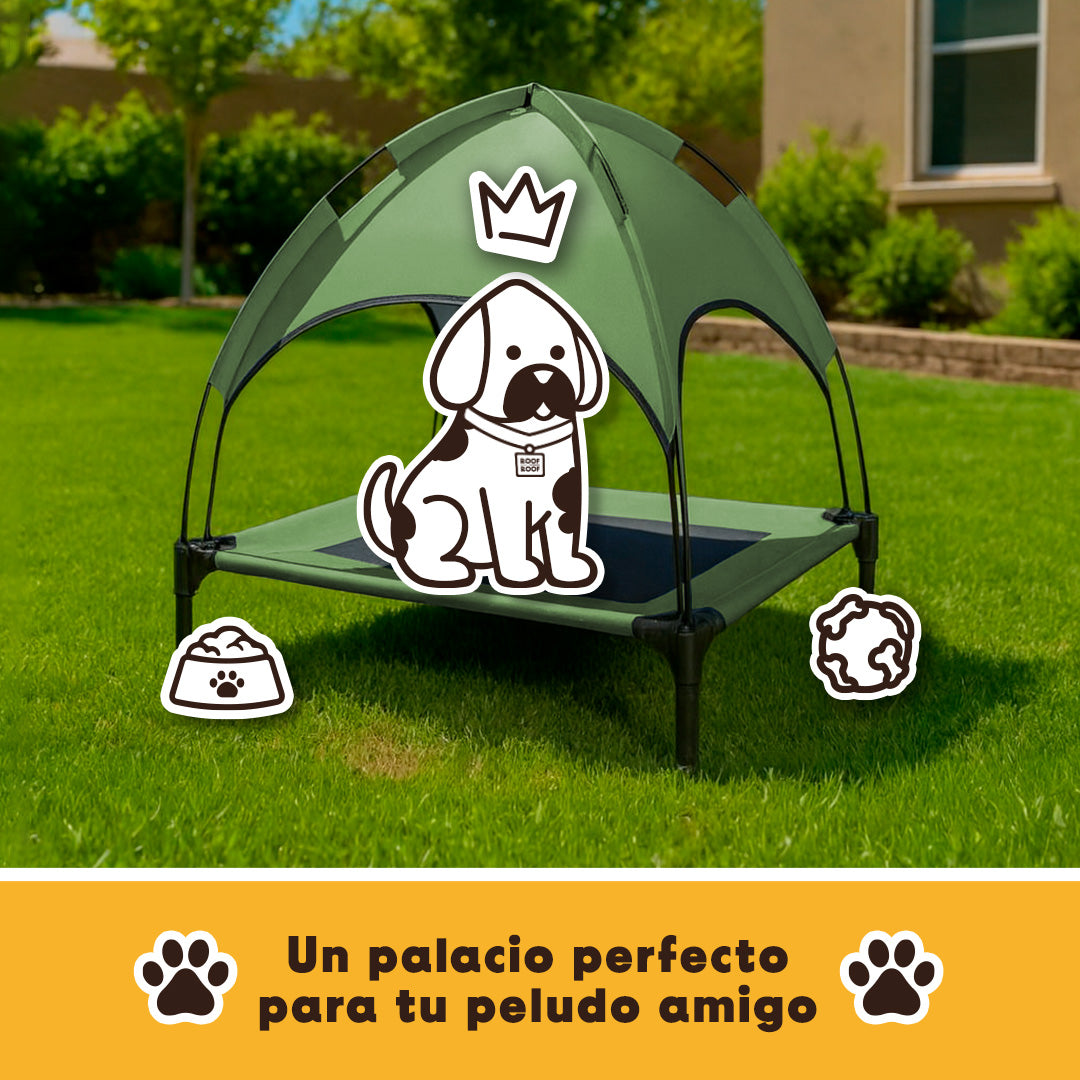 Cama Elevada con Toldo para perro, portátil