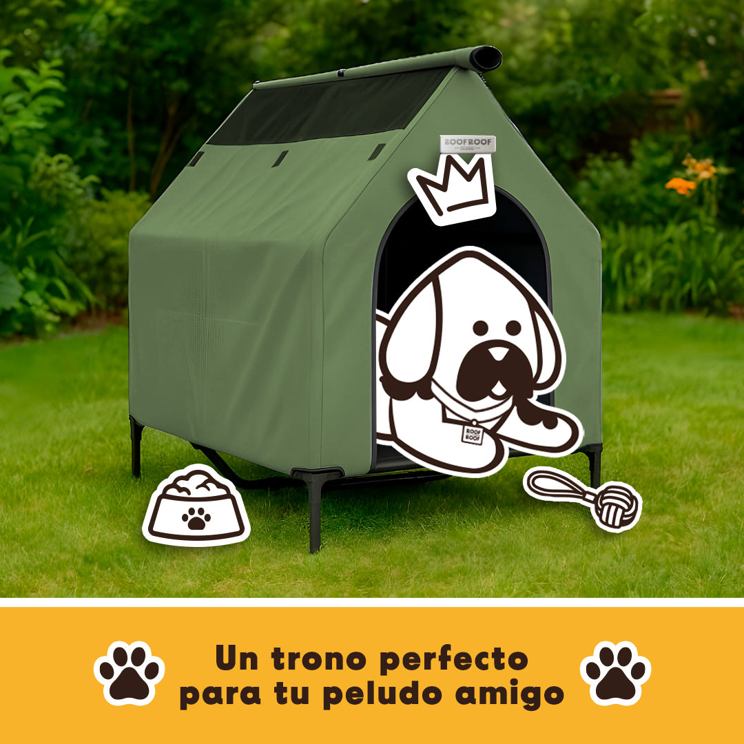 Casa campaña para perros portátil, piso elevado