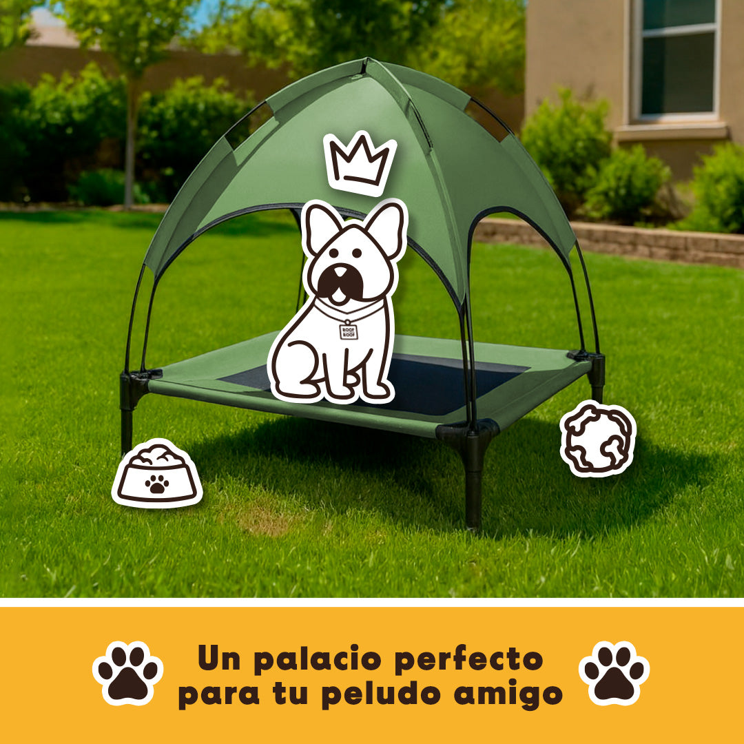 Cama Elevada con Toldo para perro, portátil