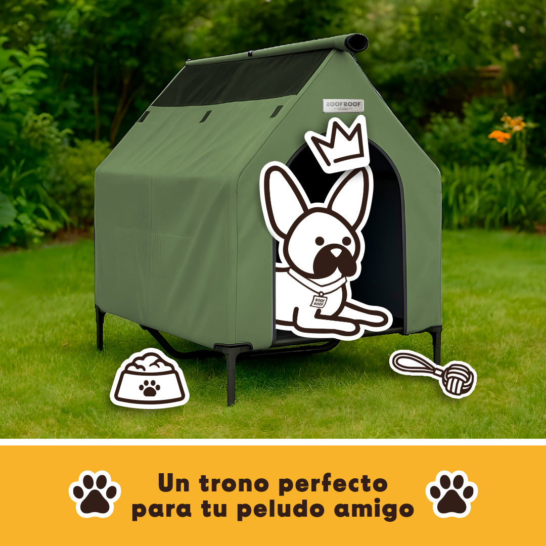 Casa campaña para perros portátil, piso elevado