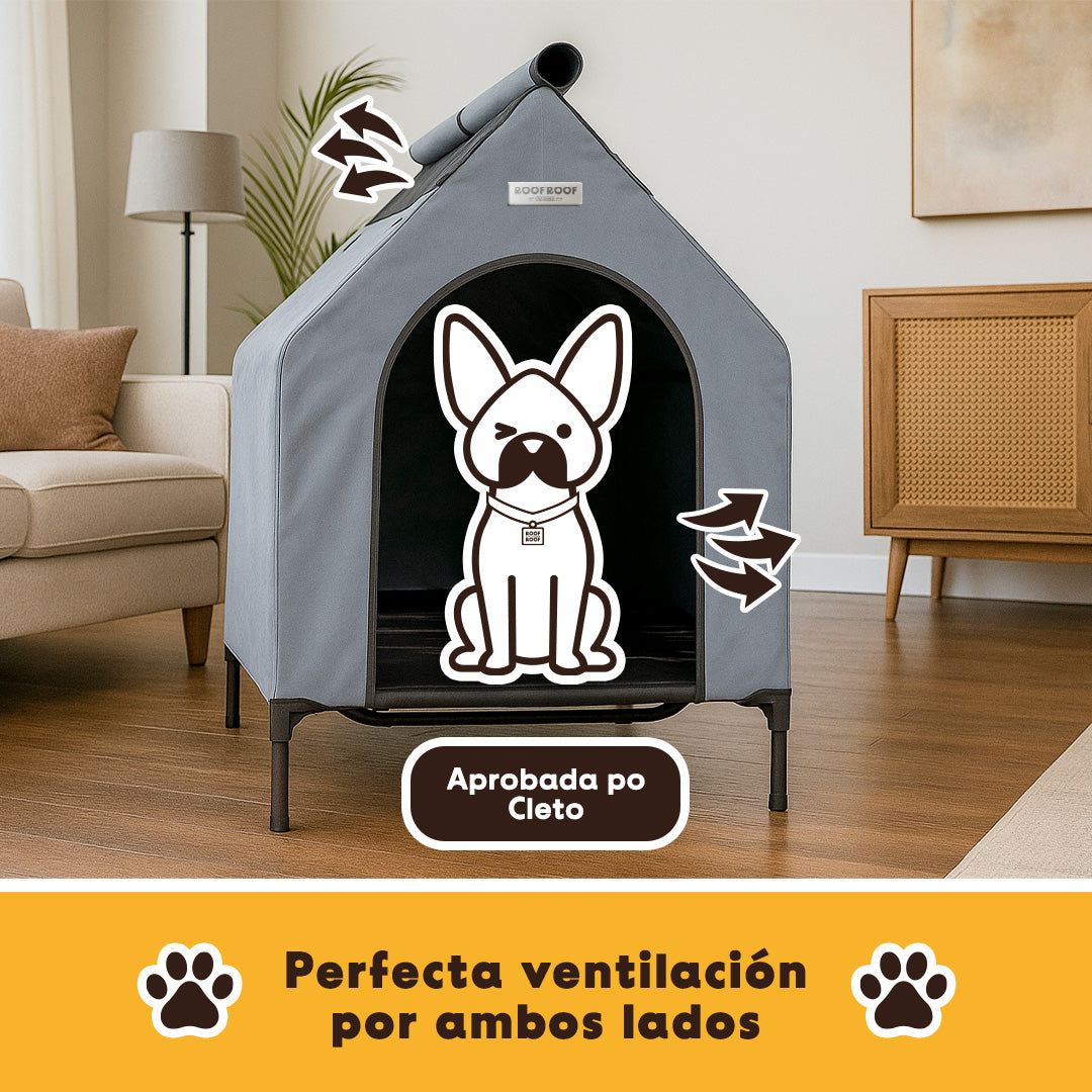 Casa campaña para perros portátil, piso elevado