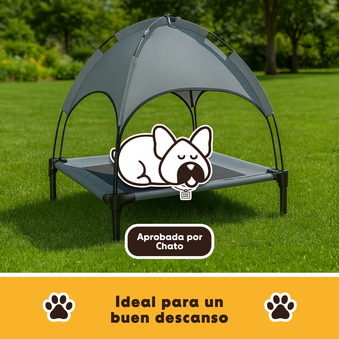 Cama Elevada con Toldo para perro, portátil