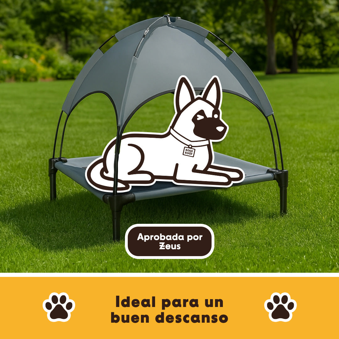 Cama Elevada con Toldo para perro, portátil