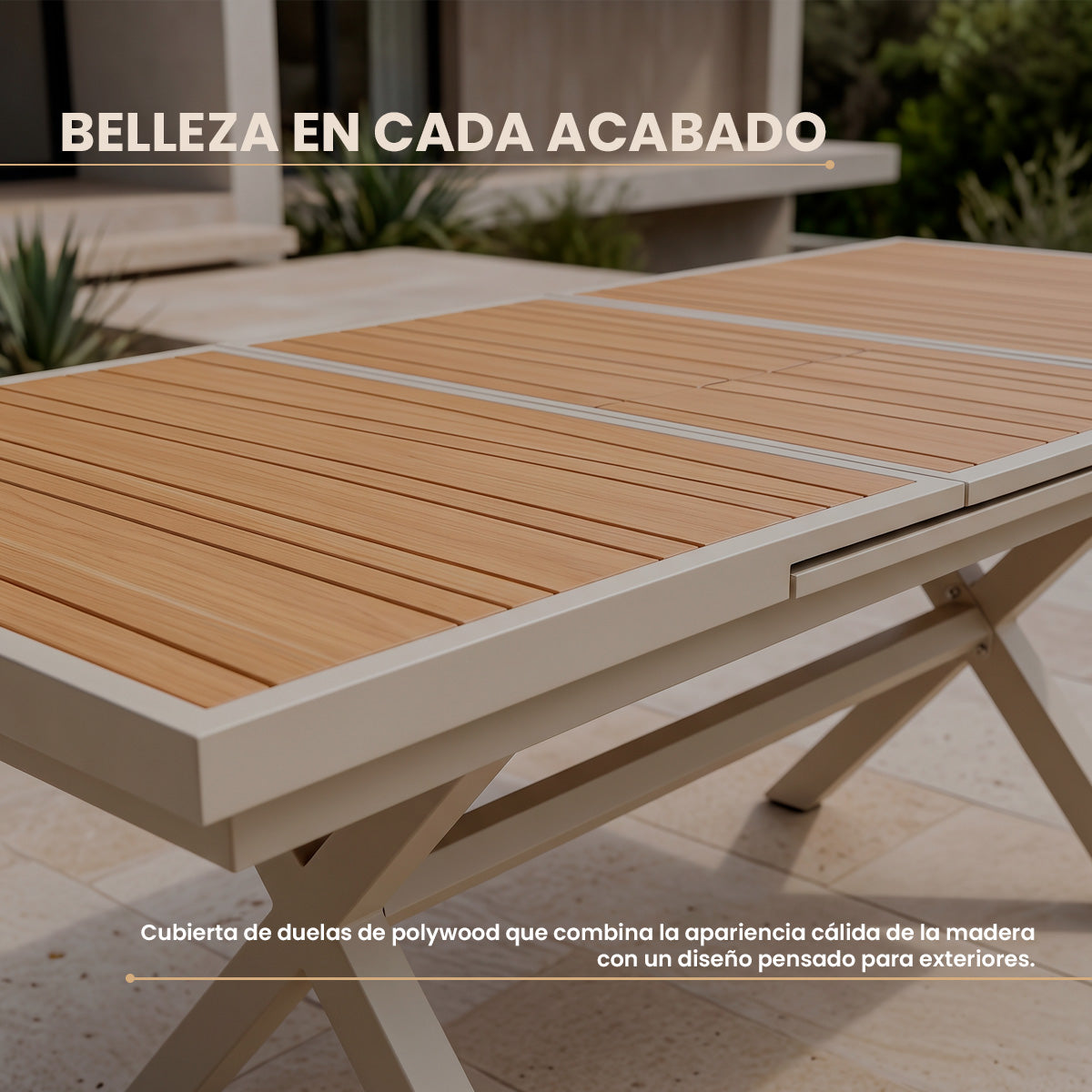 Mesa de Aluminio Extensible Piazza