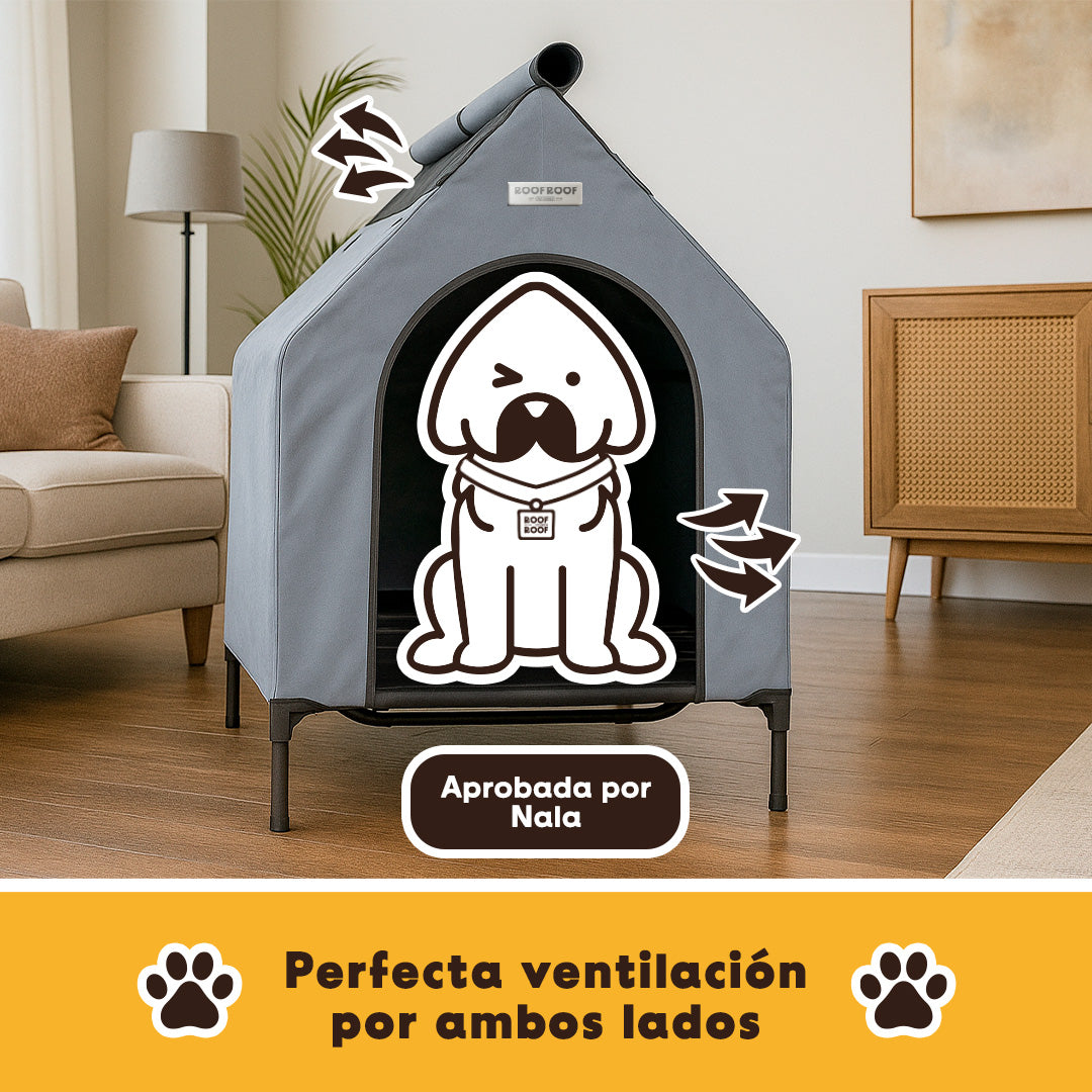 Casa campaña para perros portátil, piso elevado