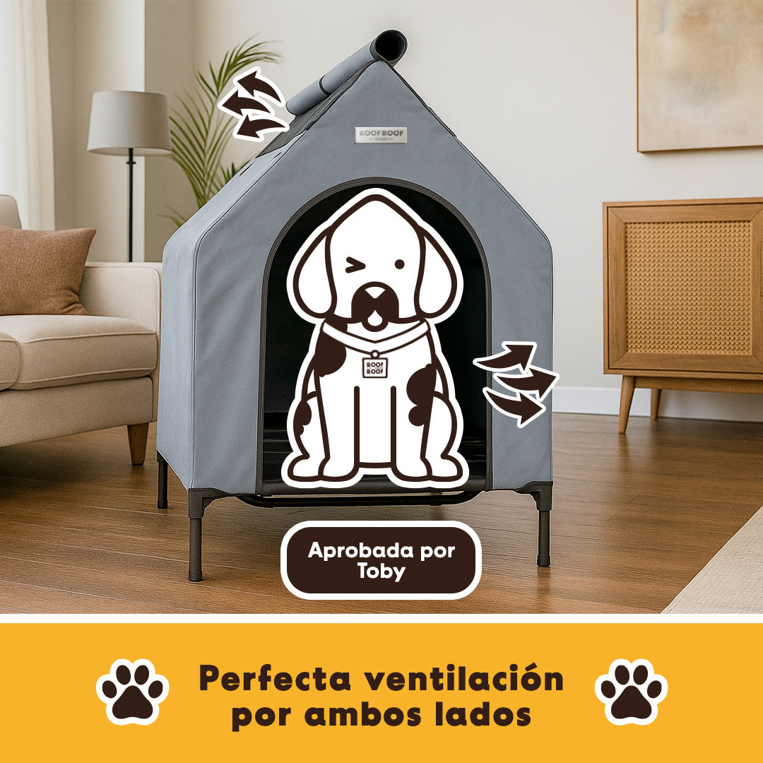 Casa campaña para perros portátil, piso elevado