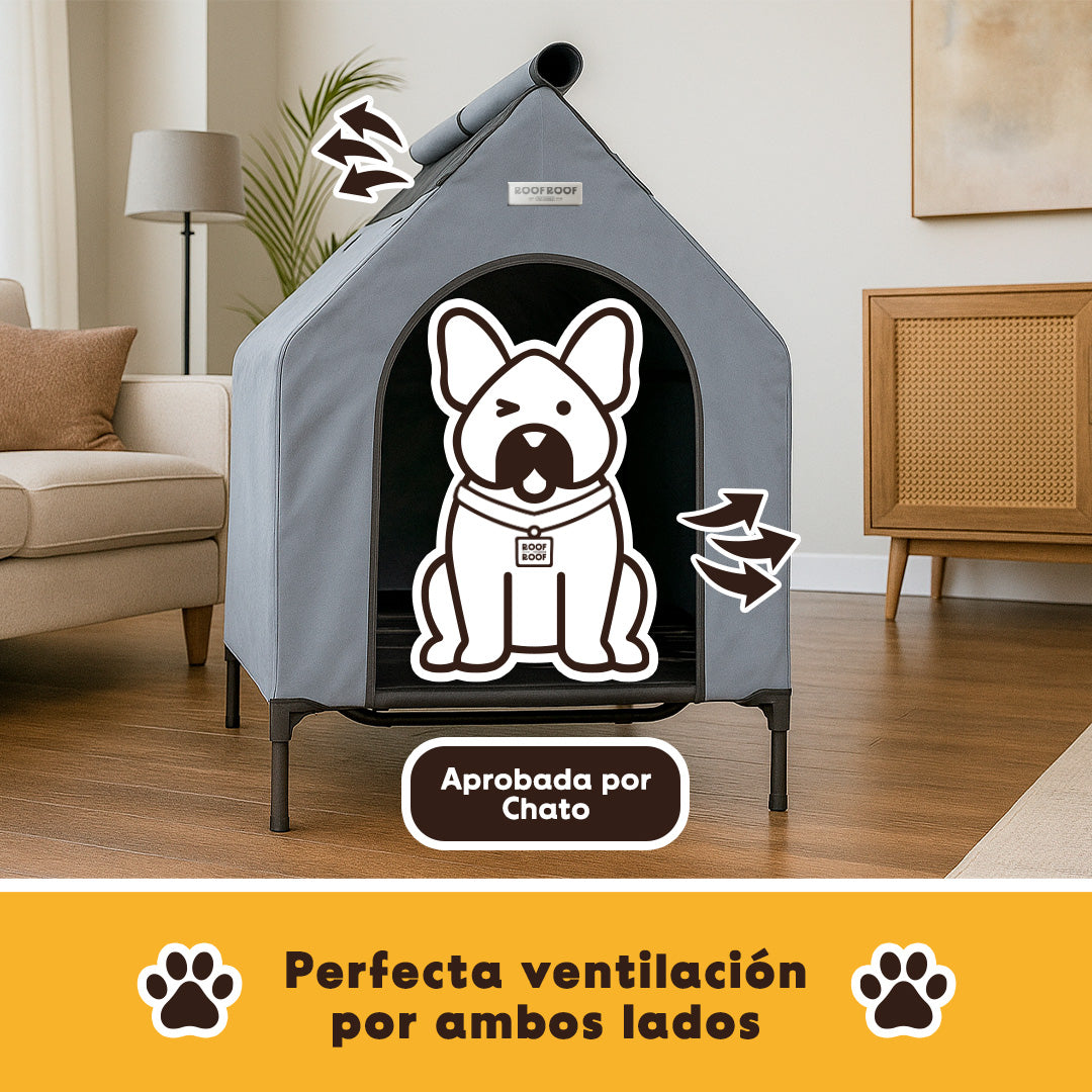 Casa campaña para perros portátil, piso elevado