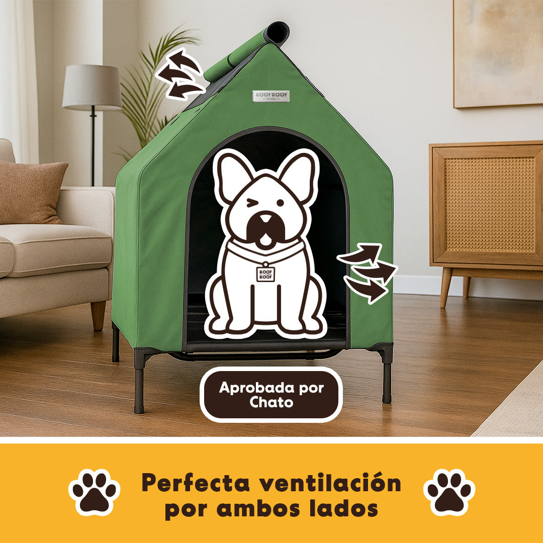 Casa campaña para perros portátil, piso elevado