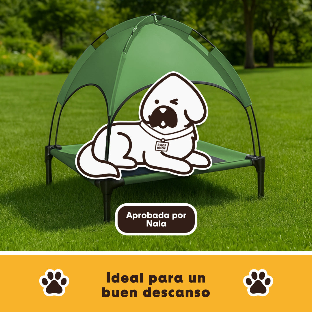 Cama Elevada con Toldo para perro, portátil