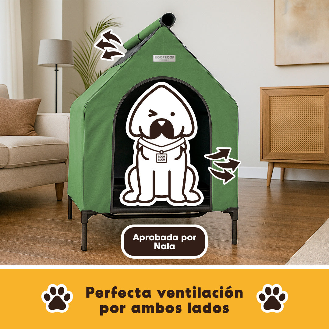Casa campaña para perros portátil, piso elevado