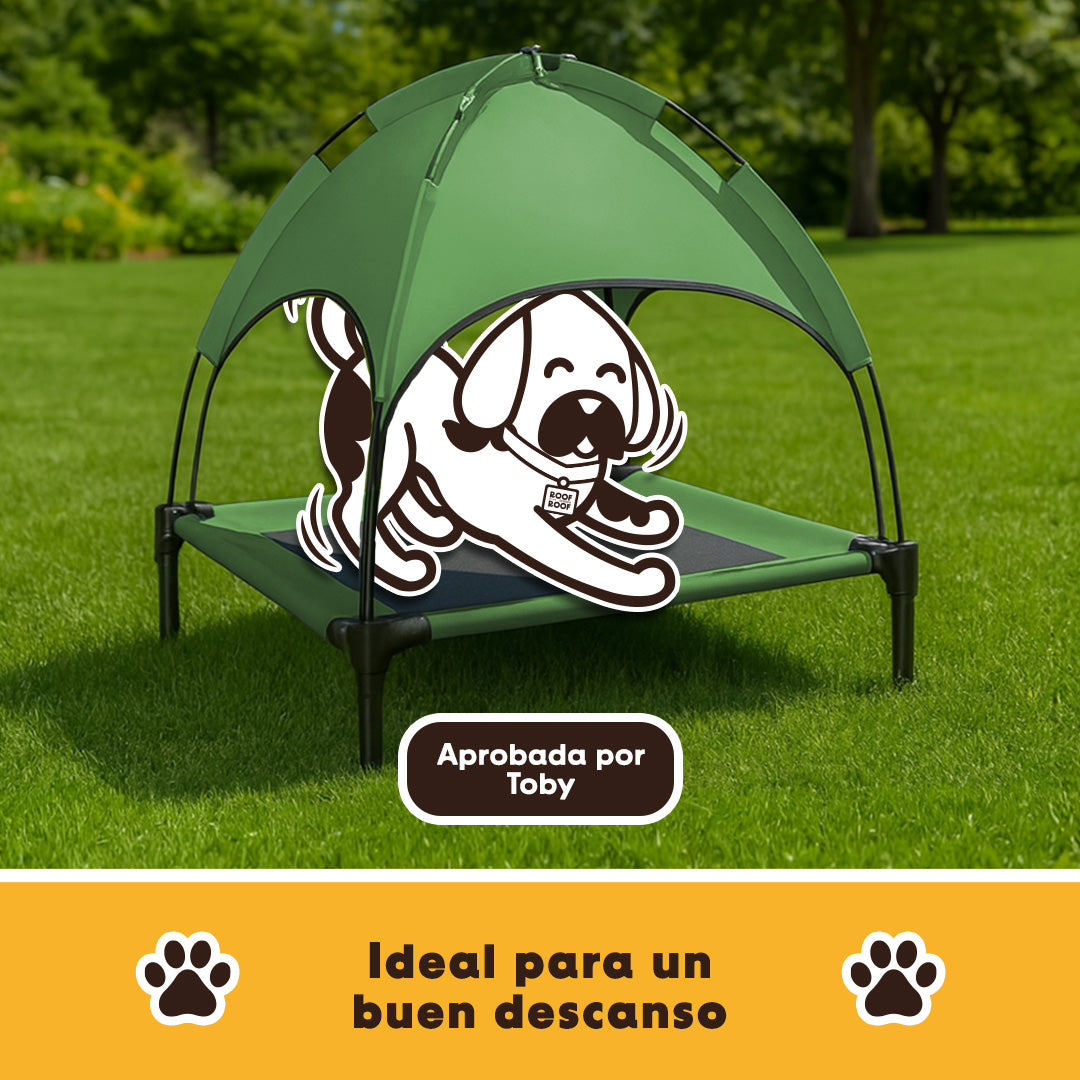 Cama Elevada con Toldo para perro, portátil