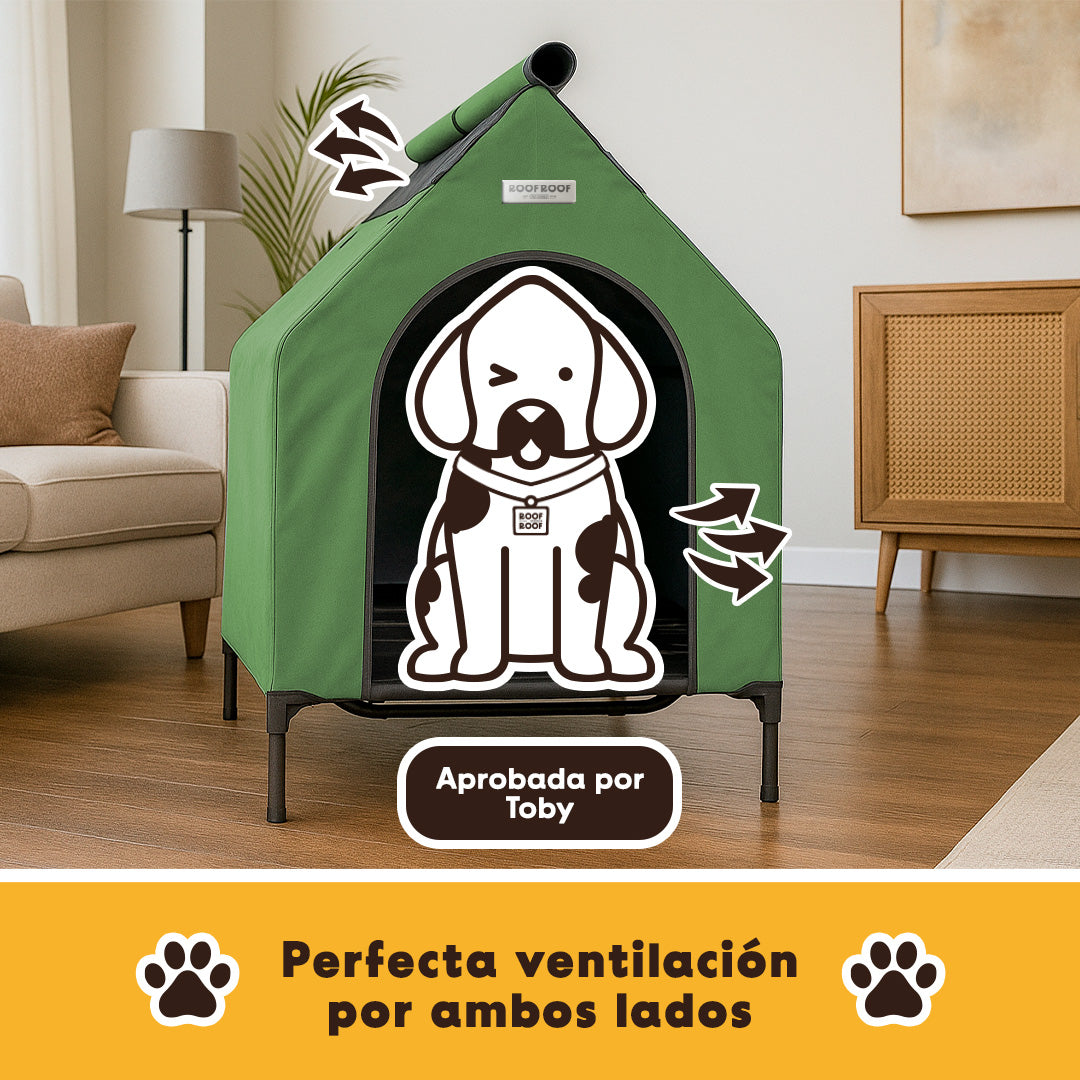 Casa campaña para perros portátil, piso elevado