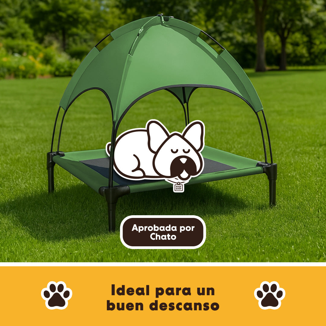Cama Elevada con Toldo para perro, portátil