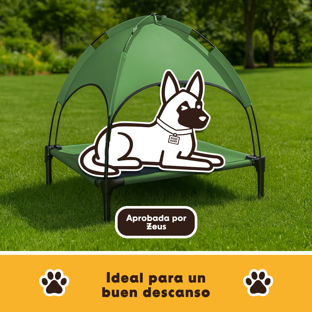 Cama Elevada con Toldo para perro, portátil