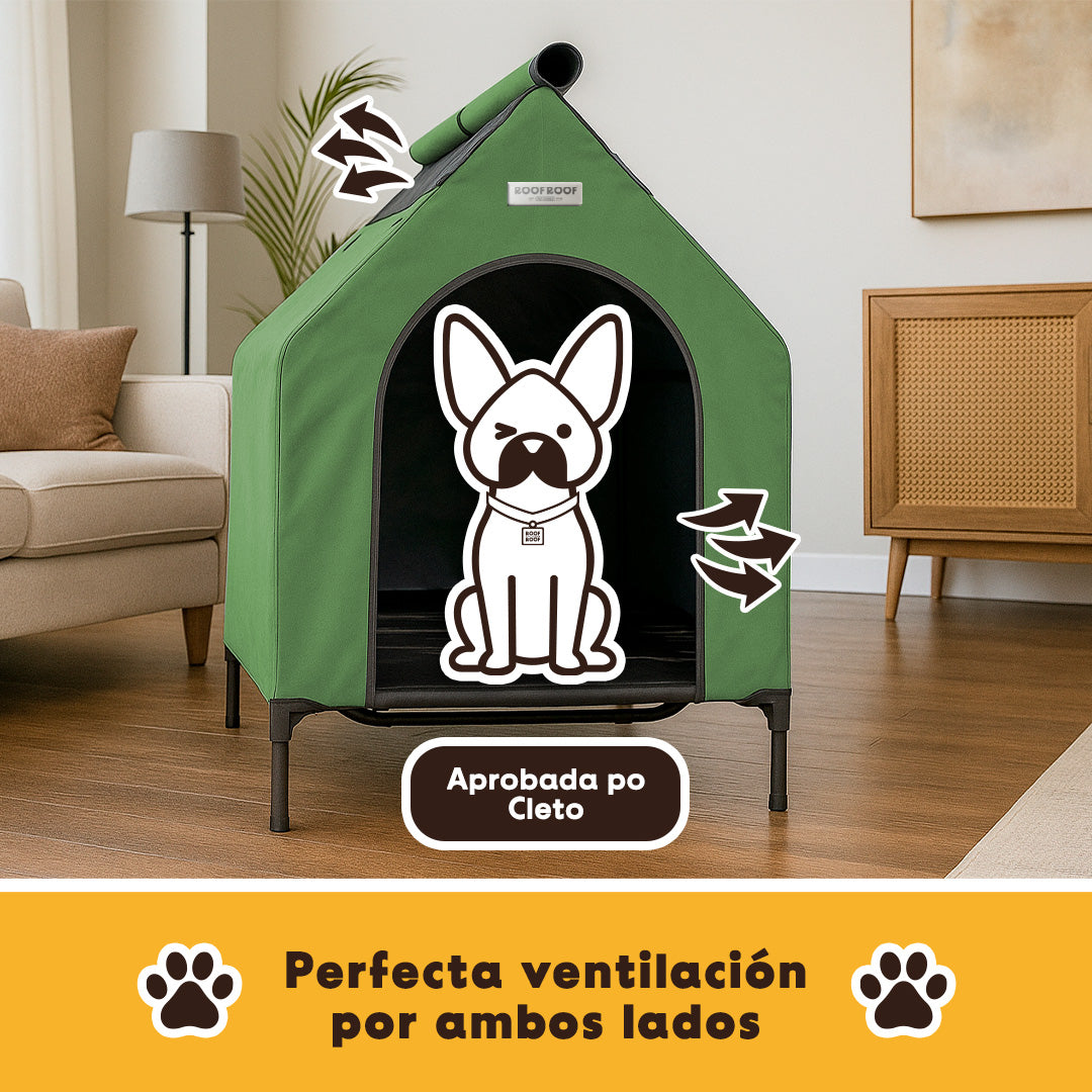 Casa campaña para perros portátil, piso elevado