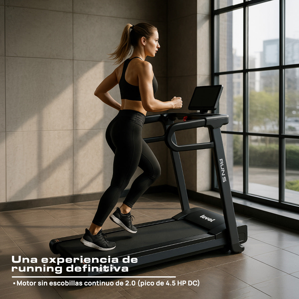 CAMINADORA ELÉCTRICA VEL 1-18KM/H CON INCLINACIÓN, PANTALLA LCD MOTOR 2.0HP