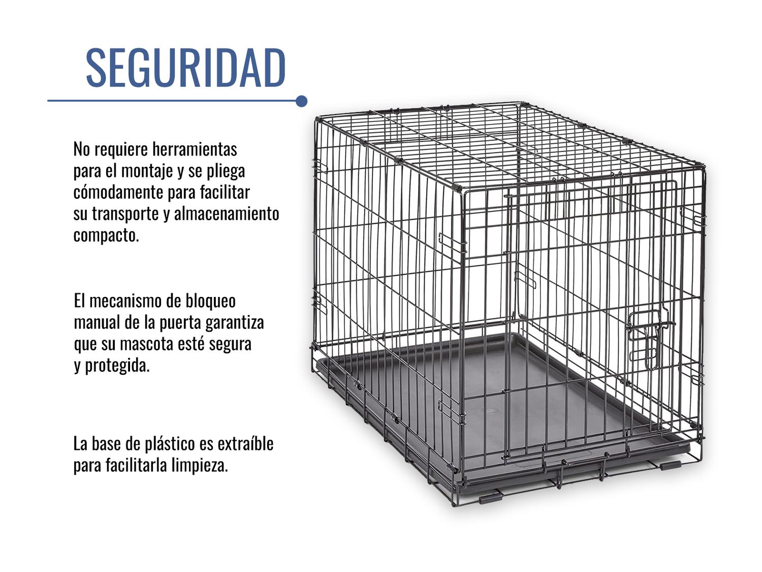 Jaula Metálica Plegable Para Mascotas