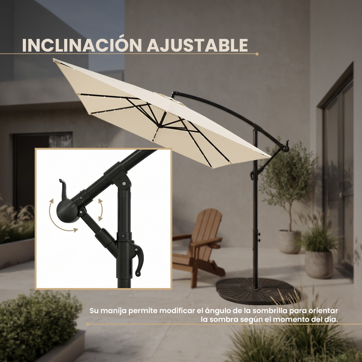Sombrilla para Jardín Lateral Sunarm