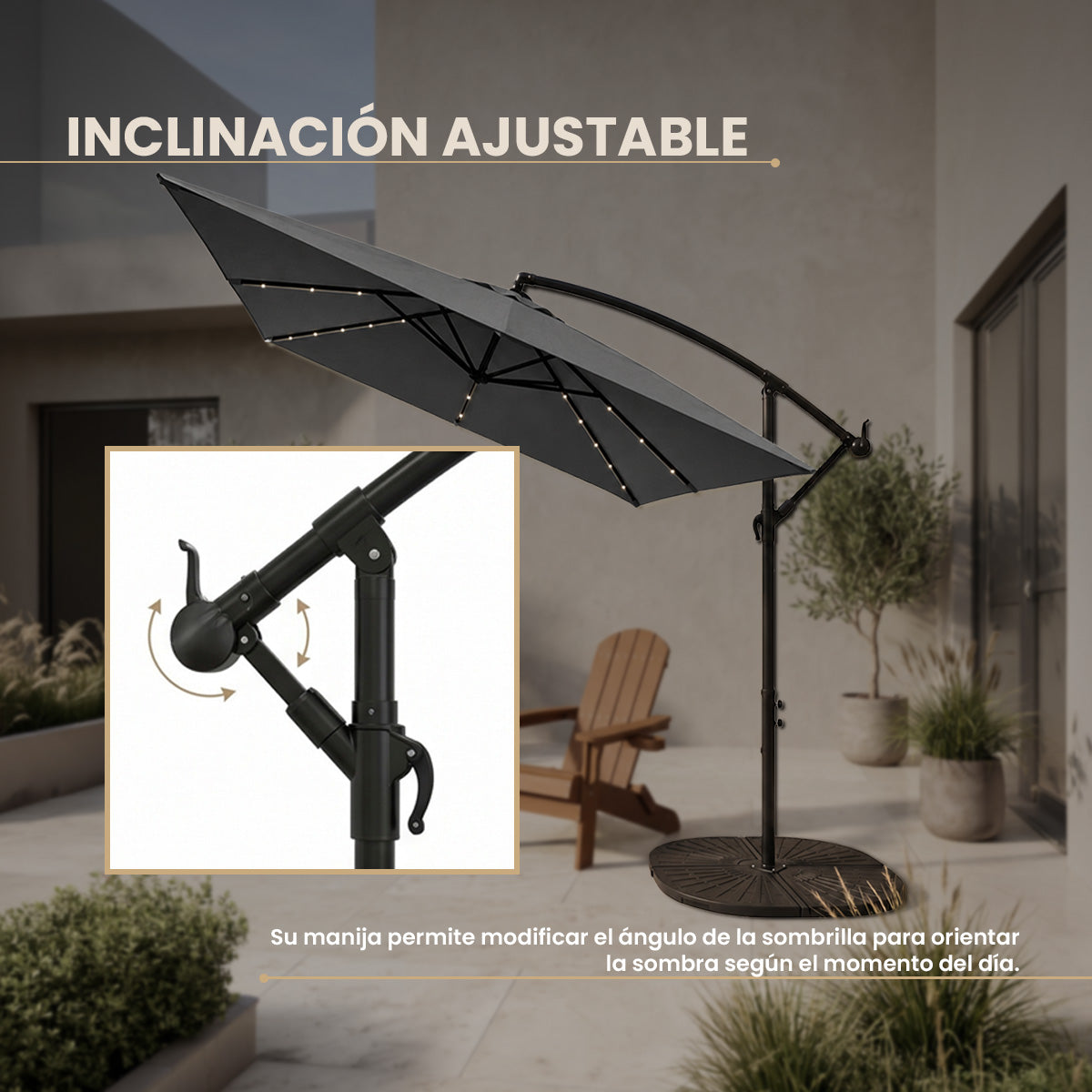 Sombrilla para Jardín Lateral Sunarm
