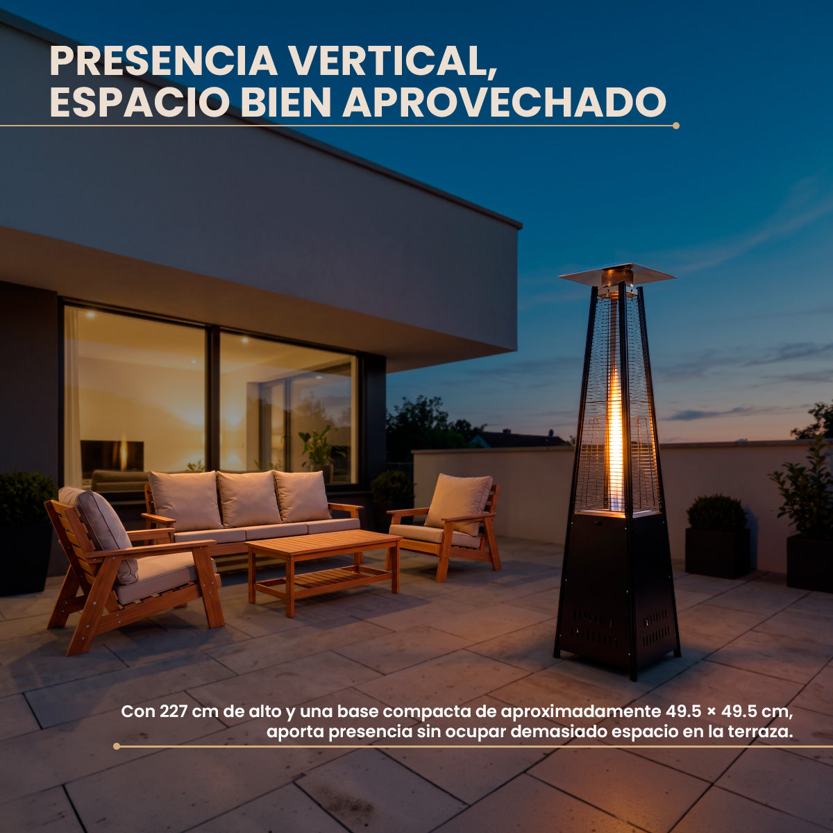 Calefactor de Patio Pirámide
