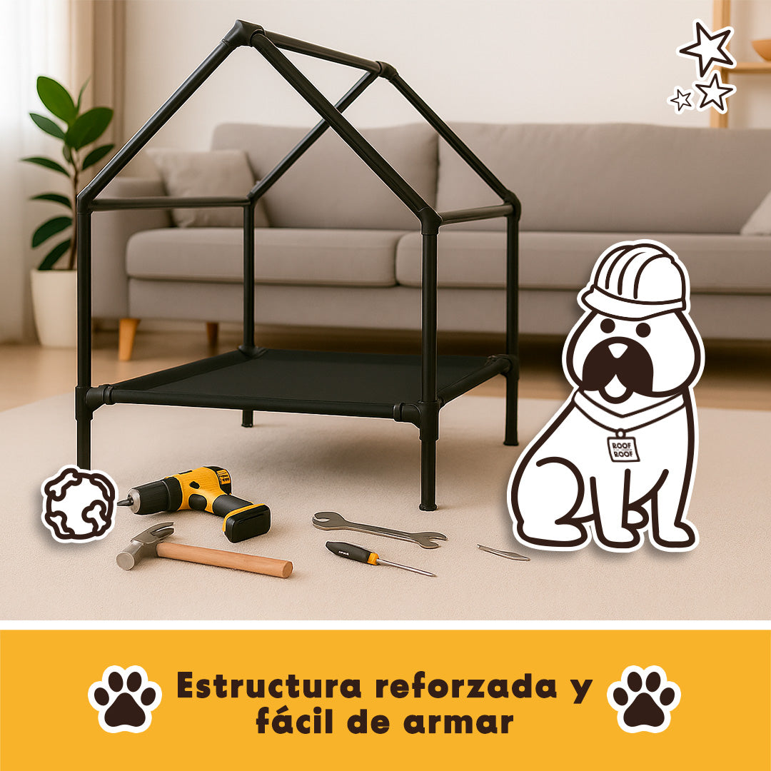 Casa campaña para perros portátil, piso elevado