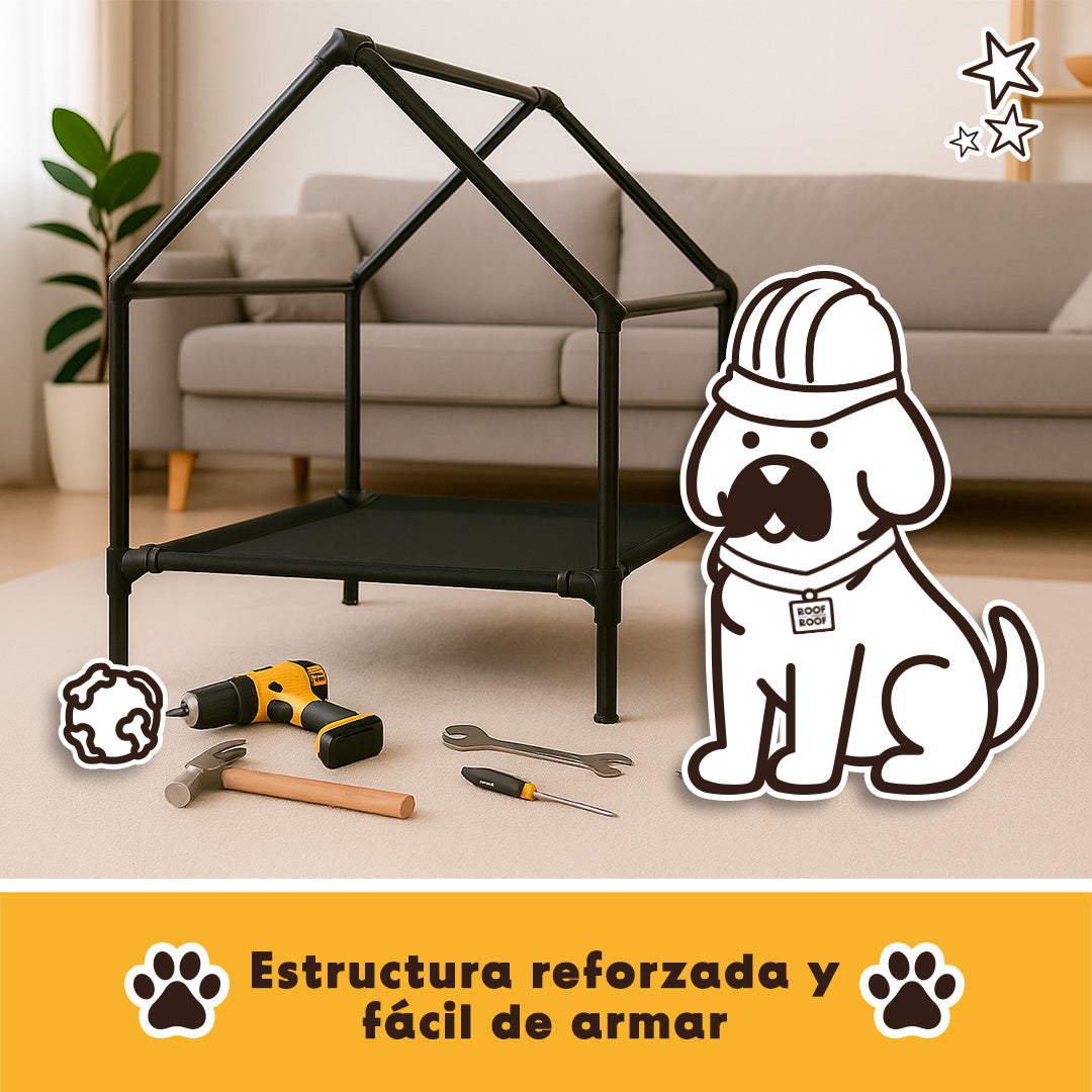 Casa campaña para perros portátil, piso elevado