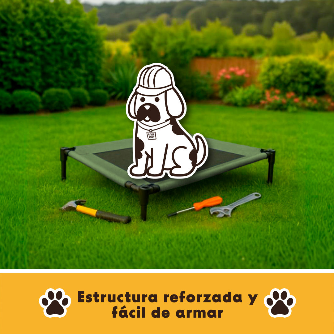 Cama Elevada con Toldo para perro, portátil