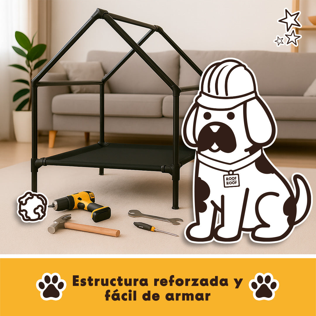 Casa campaña para perros portátil, piso elevado