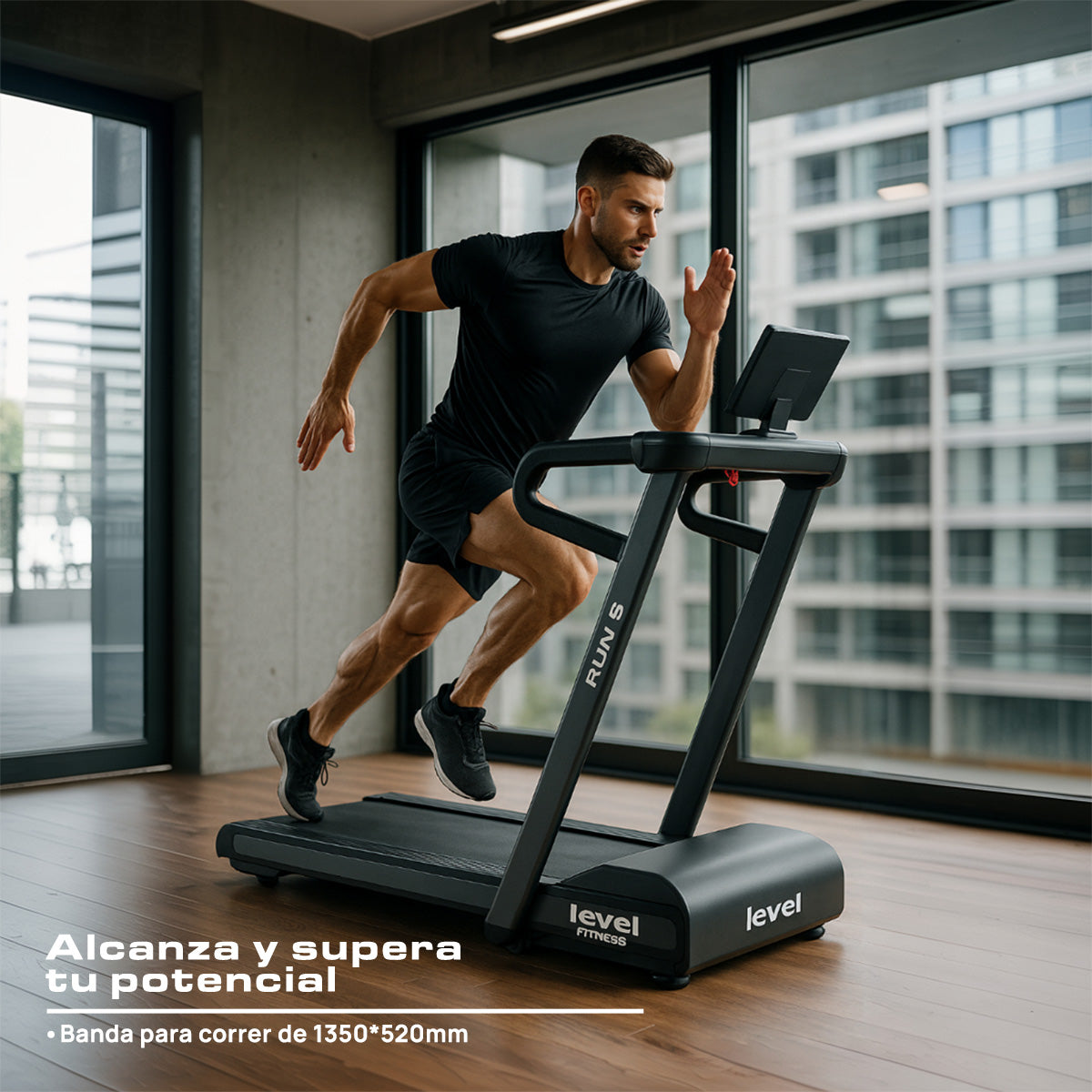 CAMINADORA ELÉCTRICA VEL 1-18KM/H CON INCLINACIÓN, PANTALLA LCD MOTOR 2.0HP