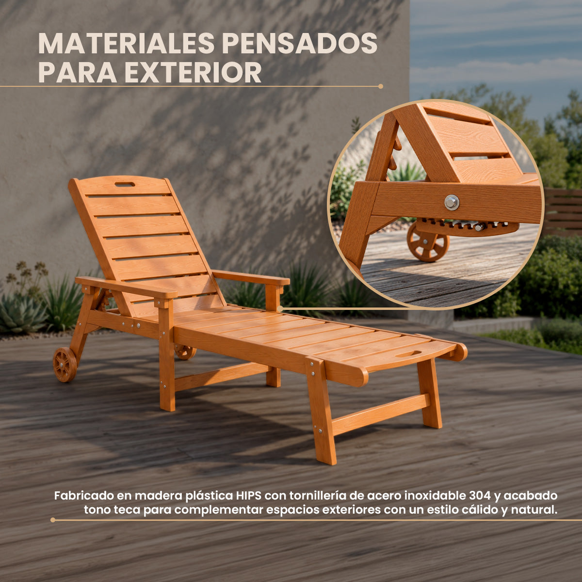 Camastro Respaldo Ajustable Resort