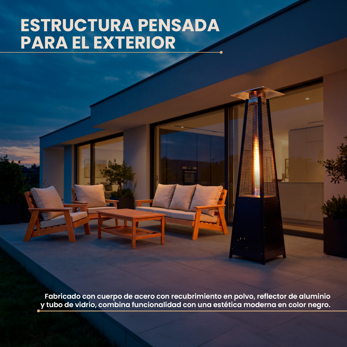 Calefactor de Patio Pirámide