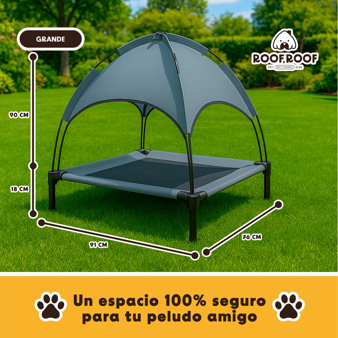 Cama Elevada con Toldo para perro, portátil