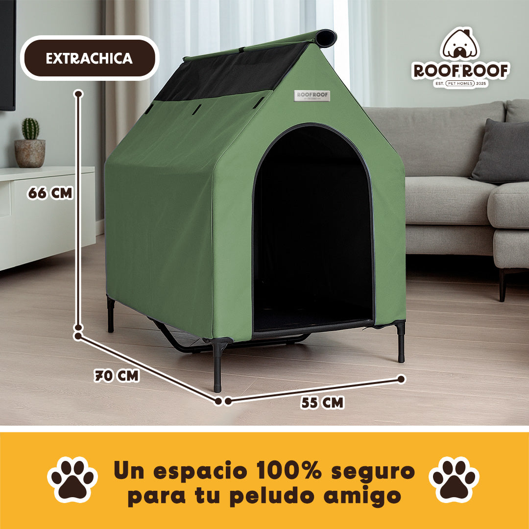 Casa campaña para perros portátil, piso elevado