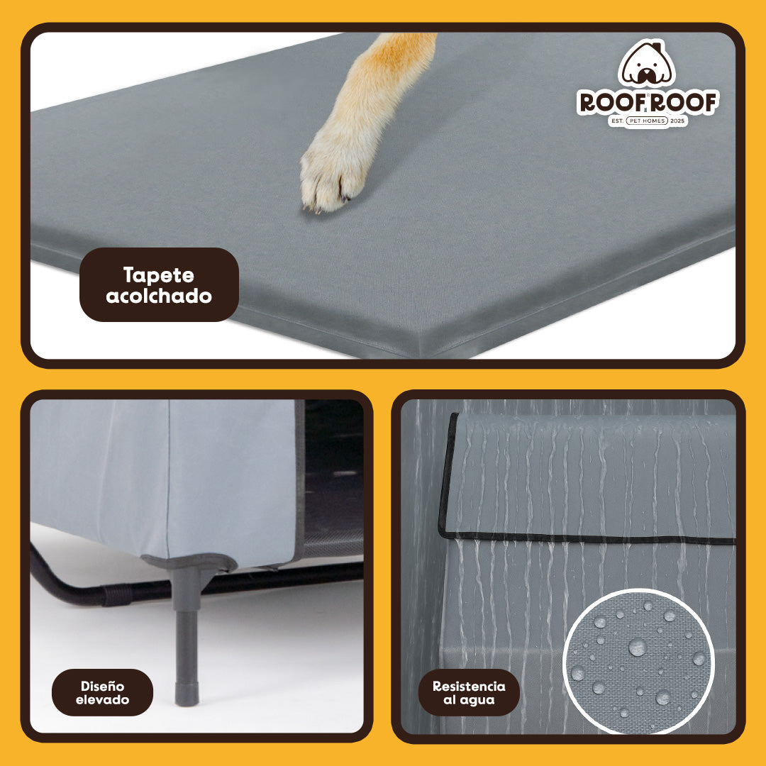 Casa campaña para perros portátil, piso elevado