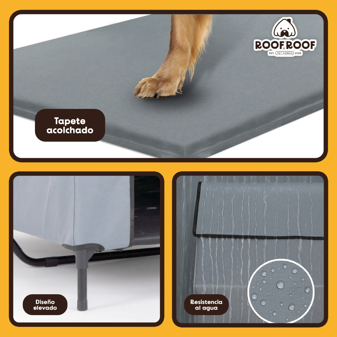 Casa campaña para perros portátil, piso elevado