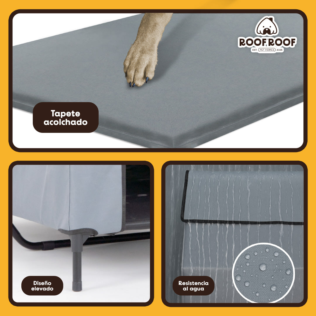 Casa campaña para perros portátil, piso elevado