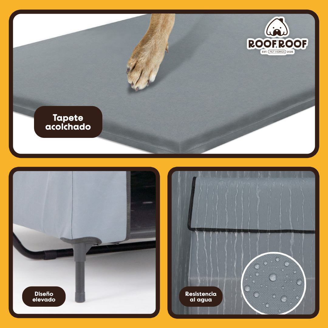 Casa campaña para perros portátil, piso elevado