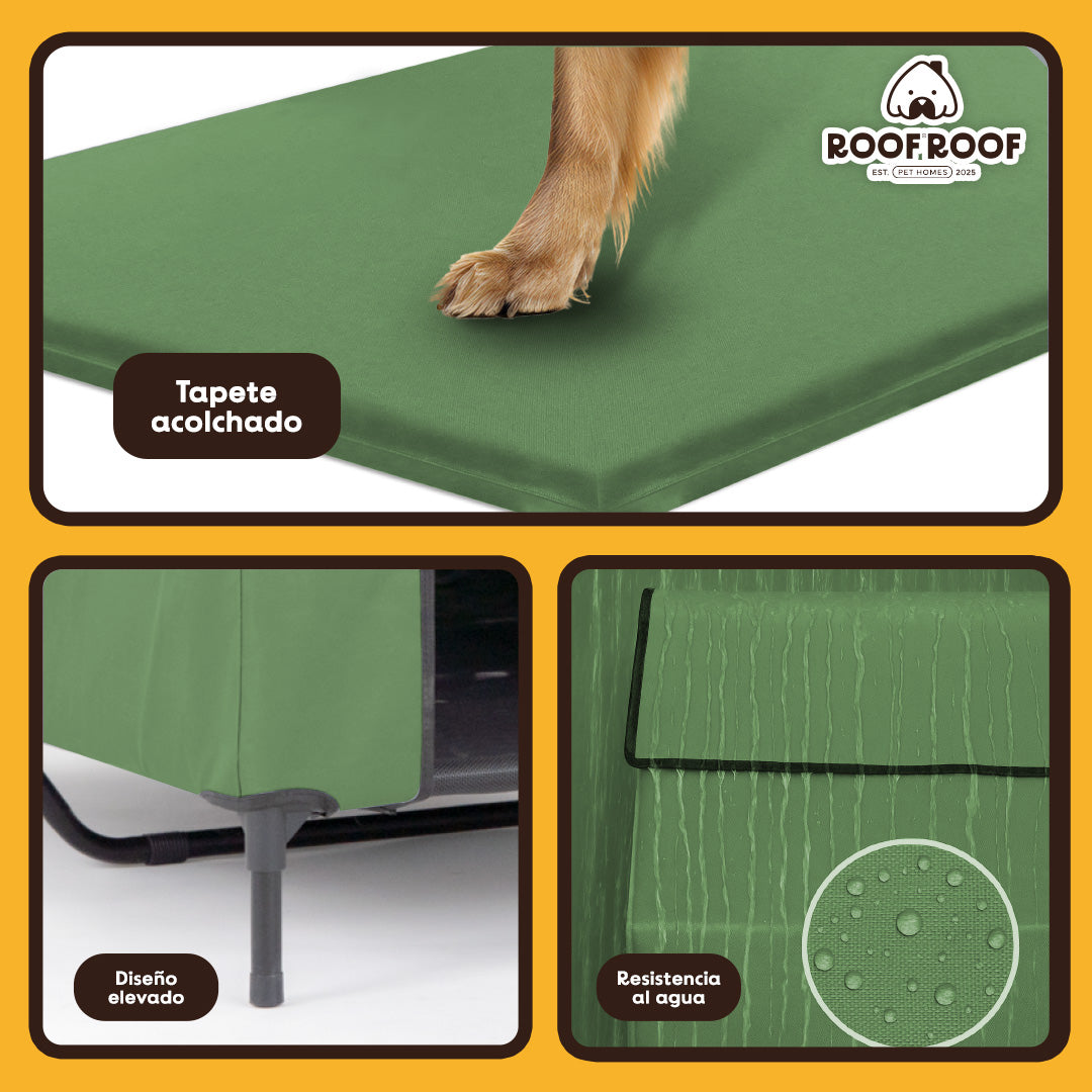 Casa campaña para perros portátil, piso elevado