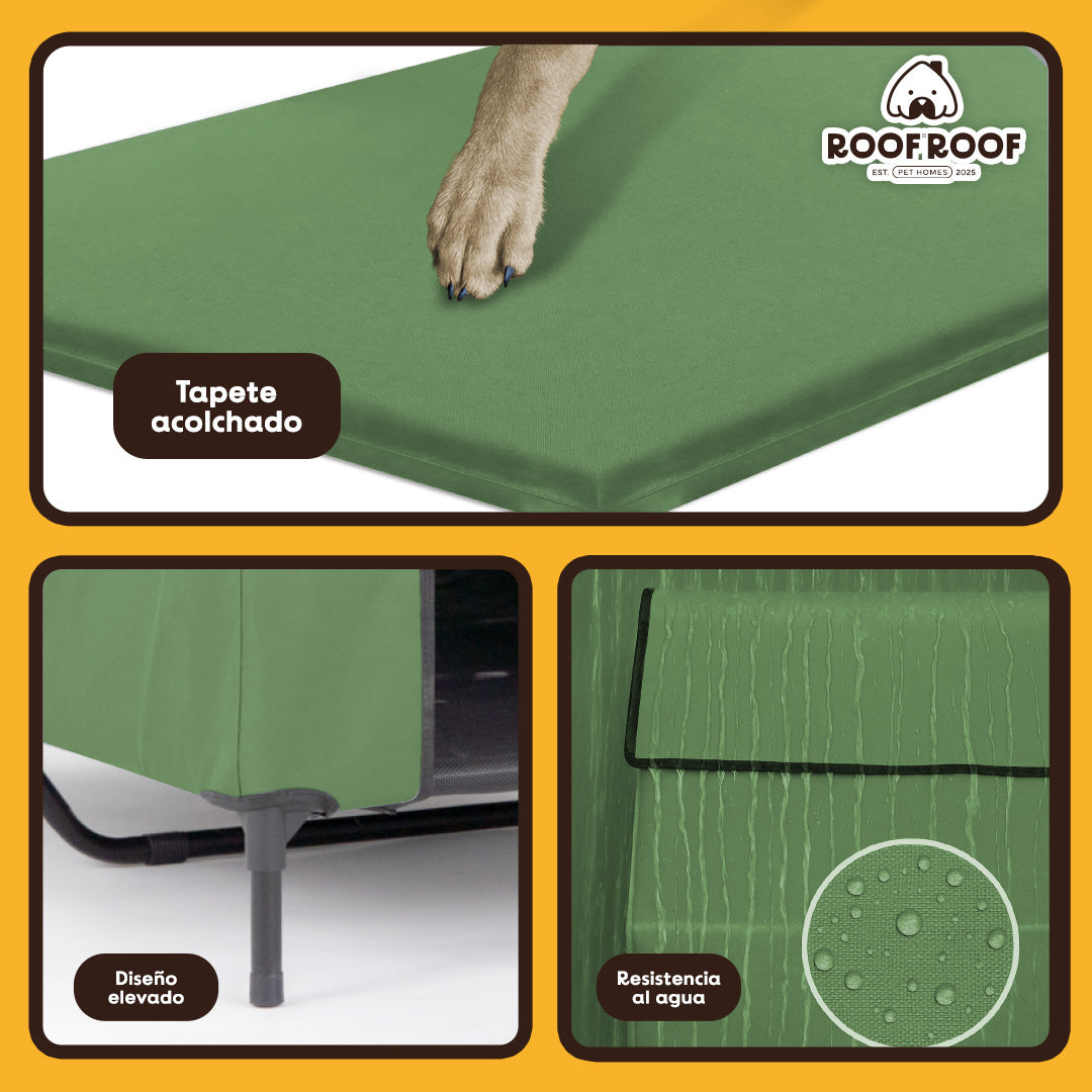 Casa campaña para perros portátil, piso elevado