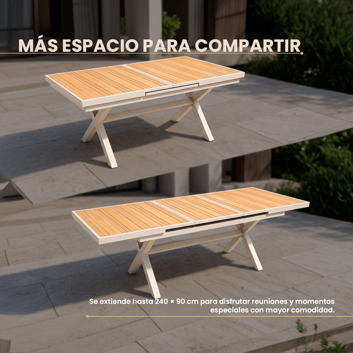 Mesa de Aluminio Extensible Piazza